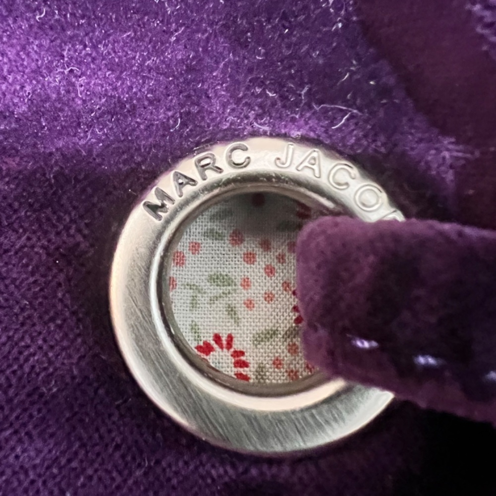 Marc Jacobs Purple Velvet Shopping Bag Tote - Picture 13 of 14